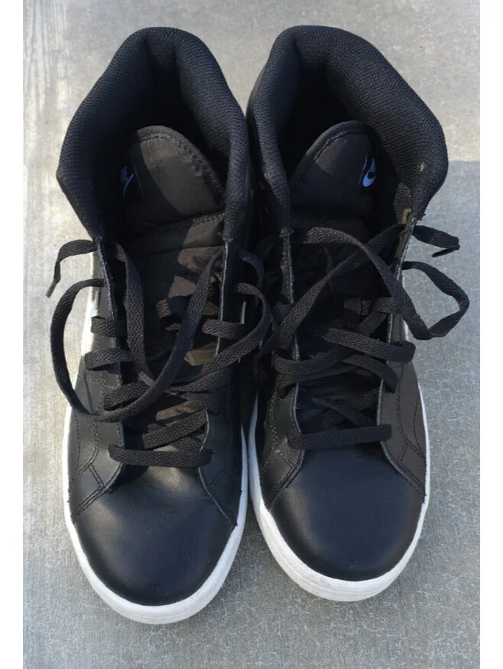Men's Nike Court Royale Mid 2 Size 10 Black Onyx Basketball Shoes Sneakers